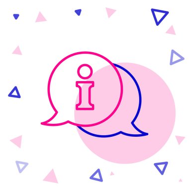 Satır Bilgisi simgesi beyaz arkaplanda izole edildi. Renkli taslak konsepti. Vektör