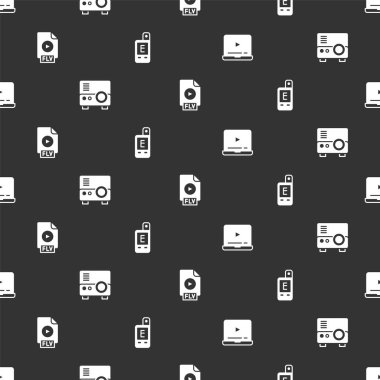 Çevrimiçi oynatma videosunu, Ortam projektörünü, FLV dosya belgesini ve pürüzsüz desen üzerine ışık ölçerini ayarla. Vektör