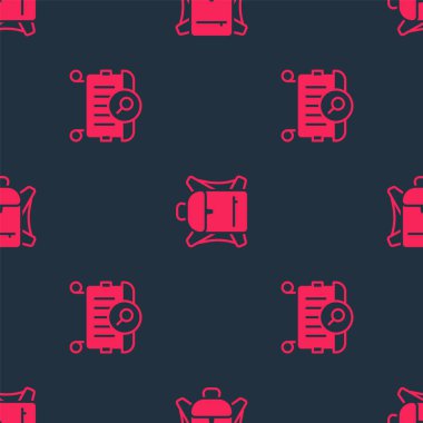 Yiyecek ve yürüyüş çantalarını kusursuz bir şekilde aramaya ayarlayın. Vektör