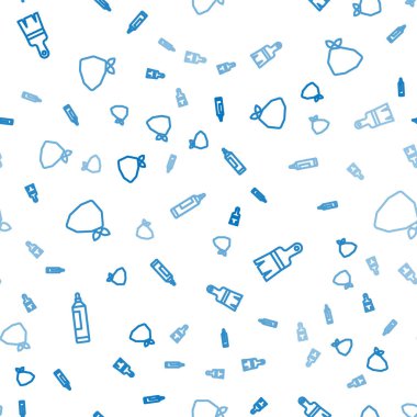 Çizgi İşaretleyici kalem, boya fırçası ve Vandal 'ı kusursuz desene ayarlayın. Vektör