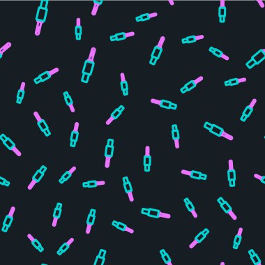 Çizgi Ses simgesi siyah arkaplanda izole edilmiş. Bağlantı ses ekipmanları için ses kablosu. Fiş kablosu. Müzik aleti. Vektör