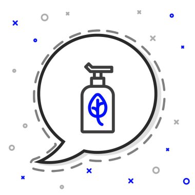 Çizgi Organik kozmetik ikonu beyaz arkaplanda izole edildi. Vücut bakım ürünleri. Renkli taslak konsepti. Vektör