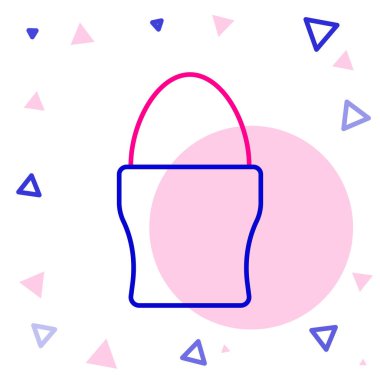 Tavuk yumurtası beyaz arkaplanda izole edilmiş bir simge üzerinde. Renkli taslak konsepti. Vektör