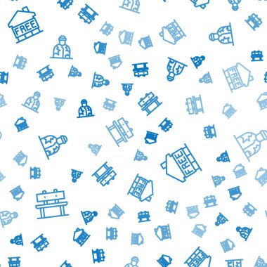 Hattı belirle Bench, evsizler barınağı ve evsizler için kusursuz bir düzen. Vektör