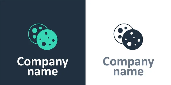 Logotype Koekje of koekje met chocolade icoon geïsoleerd op witte achtergrond. Logo ontwerp template element. Vector — Stockvector