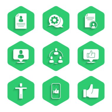 Proje ekibi üssünü ayarlayın, Hand kafa avcılığı, özgeçmiş ve simge gibi. Vektör