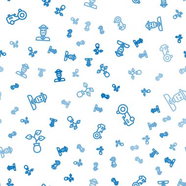 Hat Plant, Traktör ve Korkuluk 'u kusursuz dizilime ayarlayın. Vektör