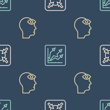 Hedefi belirle, üçüncü gözü olan adam ve finansal büyüme artışı sorunsuz. Vektör