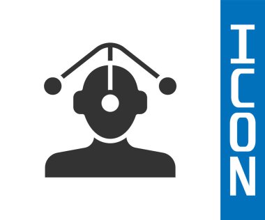 Gri Hipnoz simgesi beyaz arkaplanda izole edildi. Vektör