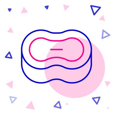 Beyaz arkaplanda izole edilmiş sabun çubuğu simgesi. Köpüklü sabun çubuğu. Renkli taslak konsepti. Vektör.