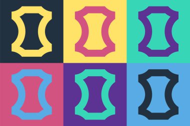 Pop Art Leather simgesi renk arkaplanında izole edilmiş. Vektör
