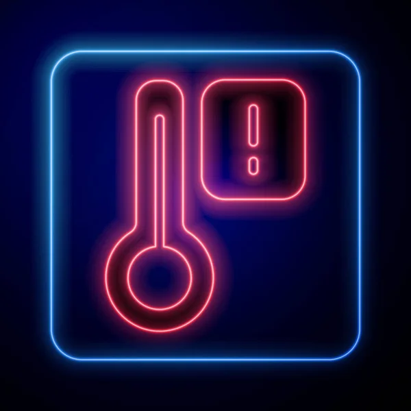 Icona Del Termometro Sauna Fluorescente Neon Isolato Sfondo Nero Attrezzature — Vettoriale Stock