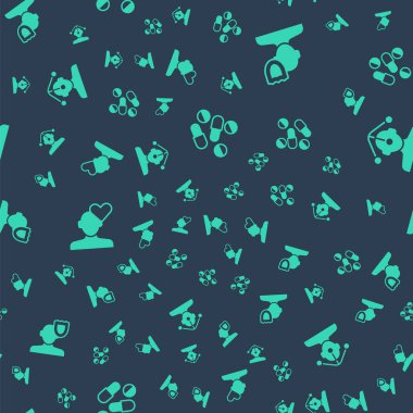 İlaç hapı ya da tablet, psikoloji, kırık kalp boşanması ve hipnozu sorunsuz bir şekilde ayarla. Vektör