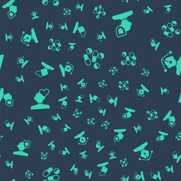 İlaç hapı ya da tablet, psikoloji, kırık kalp boşanması ve hipnozu sorunsuz bir şekilde ayarla. Vektör