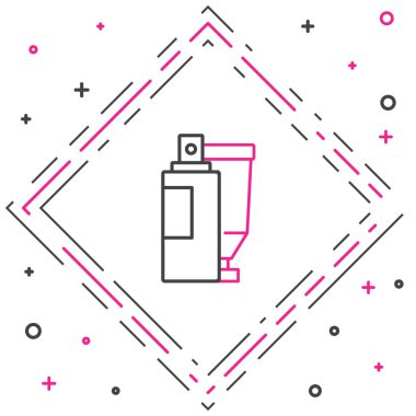 Beyaz arkaplanda çizgi kremi ya da losyon kozmetik tüp simgesi izole edilmiş. Kadınlar için vücut bakım ürünleri. Renkli taslak konsepti. Vektör