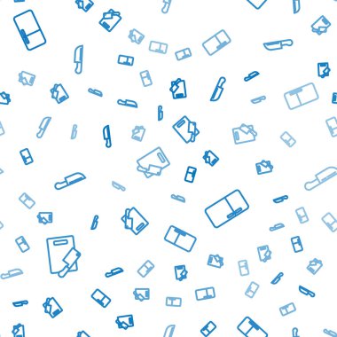 Kesme tahtası, et helikopteri, buzdolabı ve bıçak hatlarını kusursuz bir şekilde ayarlayın. Vektör