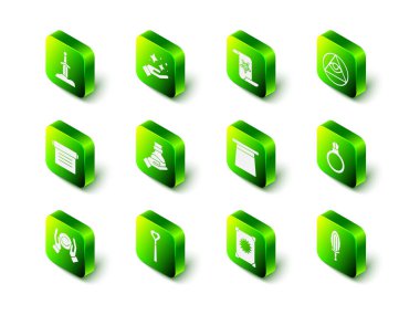 Pırıltılı yıldızları sihirbazlık numarasıyla ayarla Antik kitap, Masonlar, Sihirli taş yüzük mücevheri, kılıç ateşi, şapka ve asa ikonu. Vektör