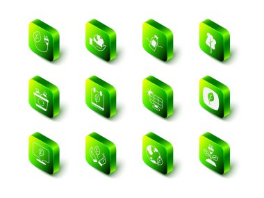 El ele tutuşan Dünya küresi kirlilik, Ağaç, Yaprak Eko sembolü elektrik prizi yaprağı, güneş enerjisi paneli ve el ikonu sorunu. Vektör