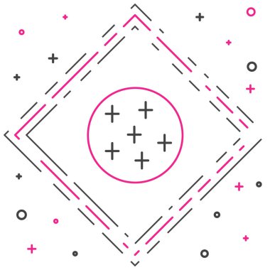 Dolunay çizgisi simgesi beyaz arkaplanda izole edildi. Bulutlu gece işareti. Uyku rüyalarının sembolü. Gece ya da yatak zamanı tabelası. Renkli taslak konsepti. Vektör