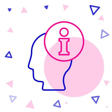 Satır Bilgisi simgesi beyaz arkaplanda izole edildi. Renkli taslak konsepti. Vektör