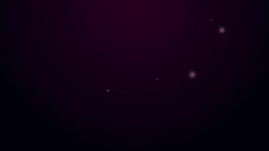 Parlayan neon hattı Büyük Ayı takımyıldızı simgesi siyah arkaplanda izole edildi. 4K Video hareketli grafik canlandırması