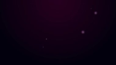 Parlayan neon çizgisi Venüs sembolü simgesi siyah arkaplanda izole edilmiş. Astroloji, numeroloji, yıldız falı, astronomi. 4K Video hareketli grafik canlandırması