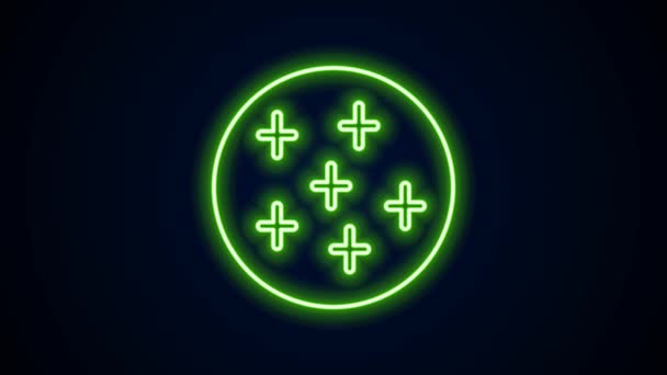 Glowing neon line Full moon icon isolated on black background. Cloudy night sign. Sleep dreams symbol. Night or bed time sign. 4K Video motion graphic animation — Stockvideo