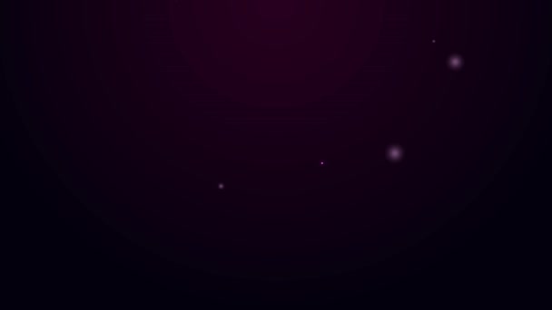 发光的霓虹灯线大熊星座图标孤立在黑色背景。4K视频运动图形动画 — 图库视频影像