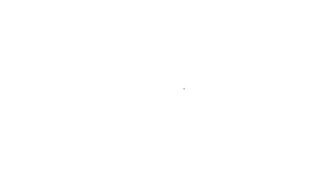 Linea nera Sagittario icona segno zodiacale isolato su sfondo bianco. Raccolta astrologica di oroscopi. Animazione grafica 4K Video motion — Video Stock
