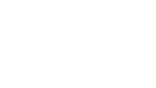 Черная линия символ Венеры изолирован на белом фоне. Астрология, нумерология, гороскоп, астрономия. Видеографическая анимация 4K — стоковое видео
