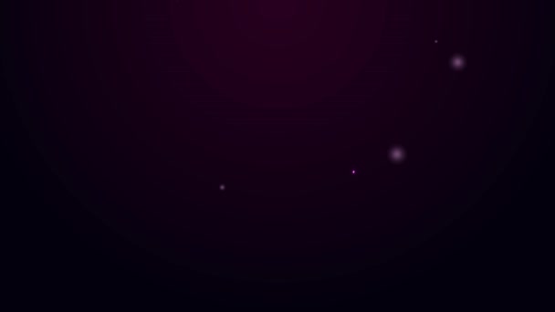 Leuchtende Leuchtschrift Muffin Symbol isoliert auf schwarzem Hintergrund. 4K Video Motion Grafik Animation — Stockvideo