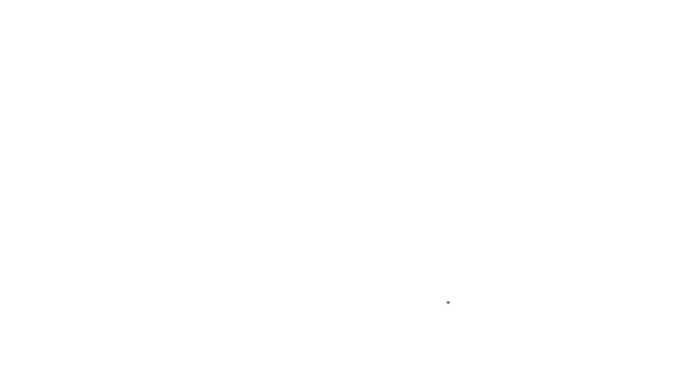 Linea nera Icona del libro di psicologia isolato su sfondo bianco. Simbolo Psi. Concetto di salute mentale, analisi psicoanalitica e psicoterapia. Animazione grafica 4K Video motion — Video Stock