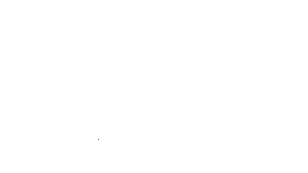 Línea negra Píldoras sedantes icono aislado sobre fondo blanco. Animación gráfica de vídeo 4K — Vídeo de stock