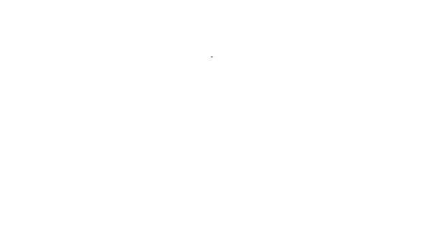 Linea nera Icona psicologica isolata su sfondo bianco. Simbolo Psi. Concetto di salute mentale, analisi psicoanalitica e psicoterapia. Animazione grafica 4K Video motion — Video Stock