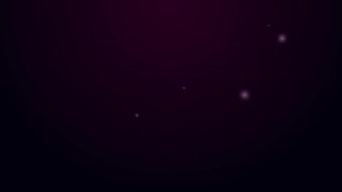 Parlayan neon hattı Meteoroloji termometresi, siyah zeminde izole edilmiş ısı ve soğuk ikonu ölçüyor. Termometre termometresi sıcak ya da soğuk hava gösteriyor. 4K Video hareketli grafik canlandırması