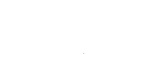 Zwarte lijn Tegengif pictogram geïsoleerd op witte achtergrond. 4K Video motion grafische animatie — Stockvideo
