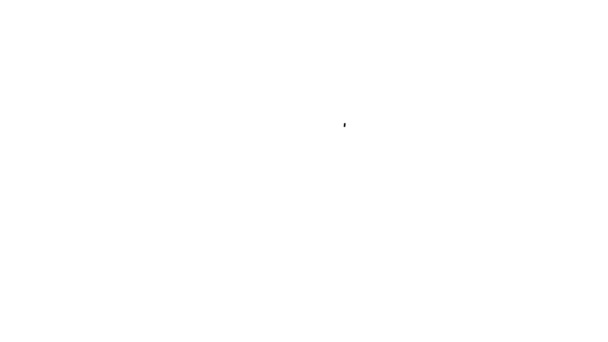 Черная линия Фото рамка значок изолирован на белом фоне. Винтажная пустая рамка для фотографий. Видеографическая анимация 4K — стоковое видео