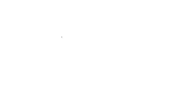 Svart linje Vattenmelon ikon isolerad på vit bakgrund. 4K Video motion grafisk animation — Stockvideo