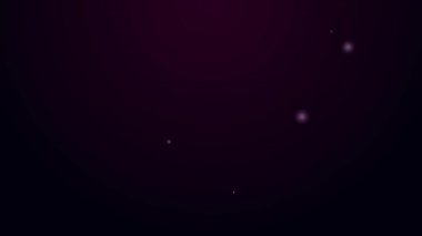 Parlayan neon çizgisi kremi ya da losyon kozmetik tüp ikonu siyah arkaplanda izole edilmiş. Kadınlar için vücut bakım ürünleri. 4K Video hareketli grafik canlandırması