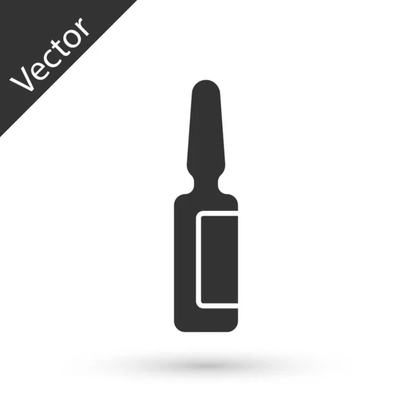 Gris Dolor de muelas icono de la tableta analgésico aislado sobre fondo blanco. Medicina para el cuidado dental. Cápsula pastilla y droga. Diseño de farmacia. Vector — Vector de stock