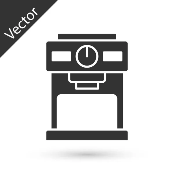 Icono de Cafetera Gris aislado sobre fondo blanco. Vector — Vector de stock