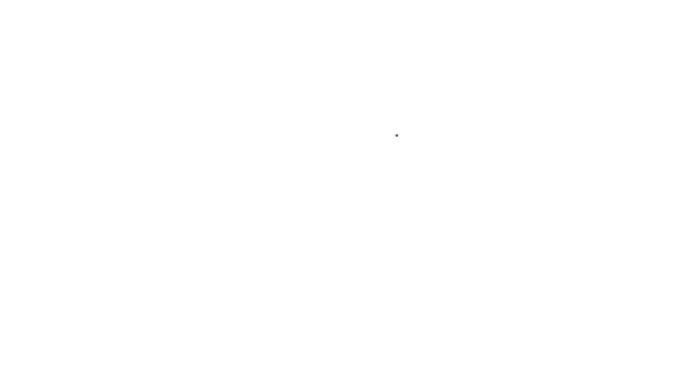 Línea negra Icono de falla geológica aislado sobre fondo blanco. Geología estructural. Animación gráfica de vídeo 4K — Vídeos de Stock