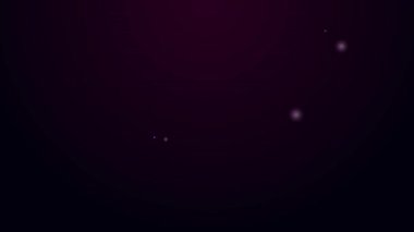 Siyah zemin üzerinde dolar simgesi olan parlak neon çizgili göz. 4K Video hareketli grafik canlandırması