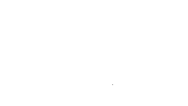 Línea negra Icono de columna antigua aislado sobre fondo blanco. Animación gráfica de vídeo 4K — Vídeo de stock