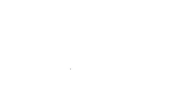 Línea negra Barras doradas con icono de certificado aislado sobre fondo blanco. Concepto de negocio bancario. Animación gráfica de vídeo 4K — Vídeo de stock