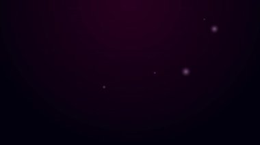 Parlayan neon hattı Kripto para birimi cüzdanı simgesi siyah arkaplanda izole edildi. Cüzdan ve bitcoin işareti. Maden konsepti. Para, ödeme, nakit, ödeme ikonu. 4K Video hareketli grafik canlandırması