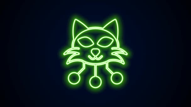 Glowing neon line NFT Digital crypto art icon isolated on black background. Non fungible token. 4K Video motion graphic animation — Wideo stockowe