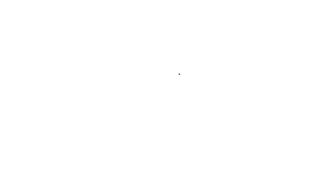 Ligne noire TVN icône de la technologie blockchain isolé sur fond blanc. Jeton non fongible. Concept d'art numérique cryptographique. Animation graphique de mouvement vidéo 4K — Video
