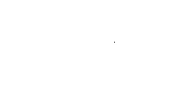 Ligne noire Icône de code binaire isolé sur fond blanc. Animation graphique de mouvement vidéo 4K — Video