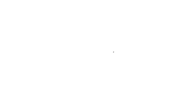 Ligne noire TVN Icône d'art cryptographique numérique isolé sur fond blanc. Jeton non fongible. Animation graphique de mouvement vidéo 4K — Video